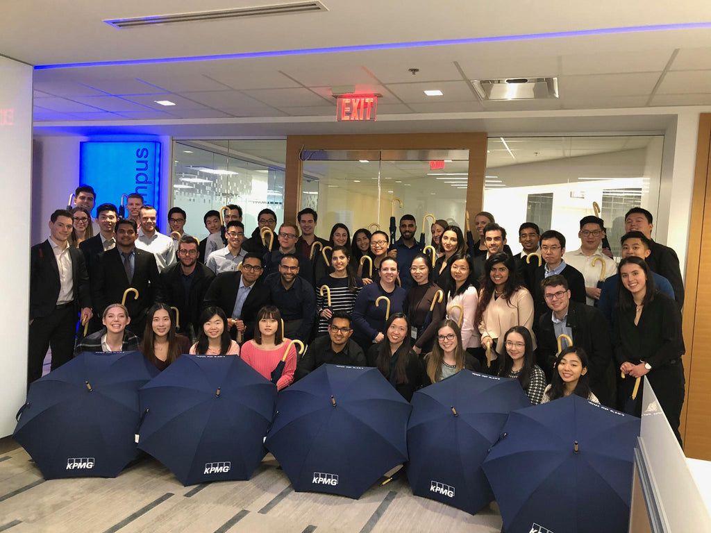 Custom Umbrellas for Employee Gifts at Accounting Firm
