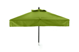 Restaurant Fiberglass Square Patio Umbrella - 6 foot x 6 foot with valances