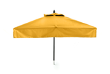 Restaurant Fiberglass Square Patio Umbrella - 6 foot x 6 foot with valances
