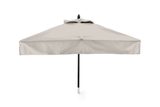 Restaurant Fiberglass Square Patio Umbrella - 6 foot x 6 foot with valances