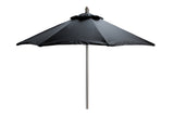 Restaurant Fiberglass Patio Umbrella With Brushed Silver Finish - 9 Foot