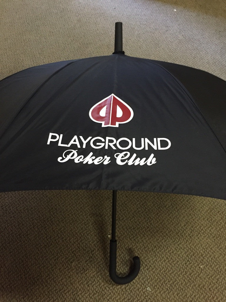 Playground Poker and Tourism Vancouver Island Custom Promotional Umbrellas