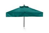 Restaurant Fiberglass Square Patio Umbrella - 6 foot x 6 foot with valances