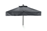 Restaurant Fiberglass Square Patio Umbrella - 6 foot x 6 foot with valances