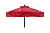 Restaurant Fiberglass Square Patio Umbrella - 6 foot x 6 foot with valances
