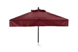 Restaurant Fiberglass Square Patio Umbrella - 6 foot x 6 foot with valances
