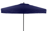 Restaurant Fiberglass Patio Umbrella - 7 Foot x 7 Foot Square With Valances