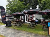 Pub Fiberglass Patio Umbrella - 7 foot with valances