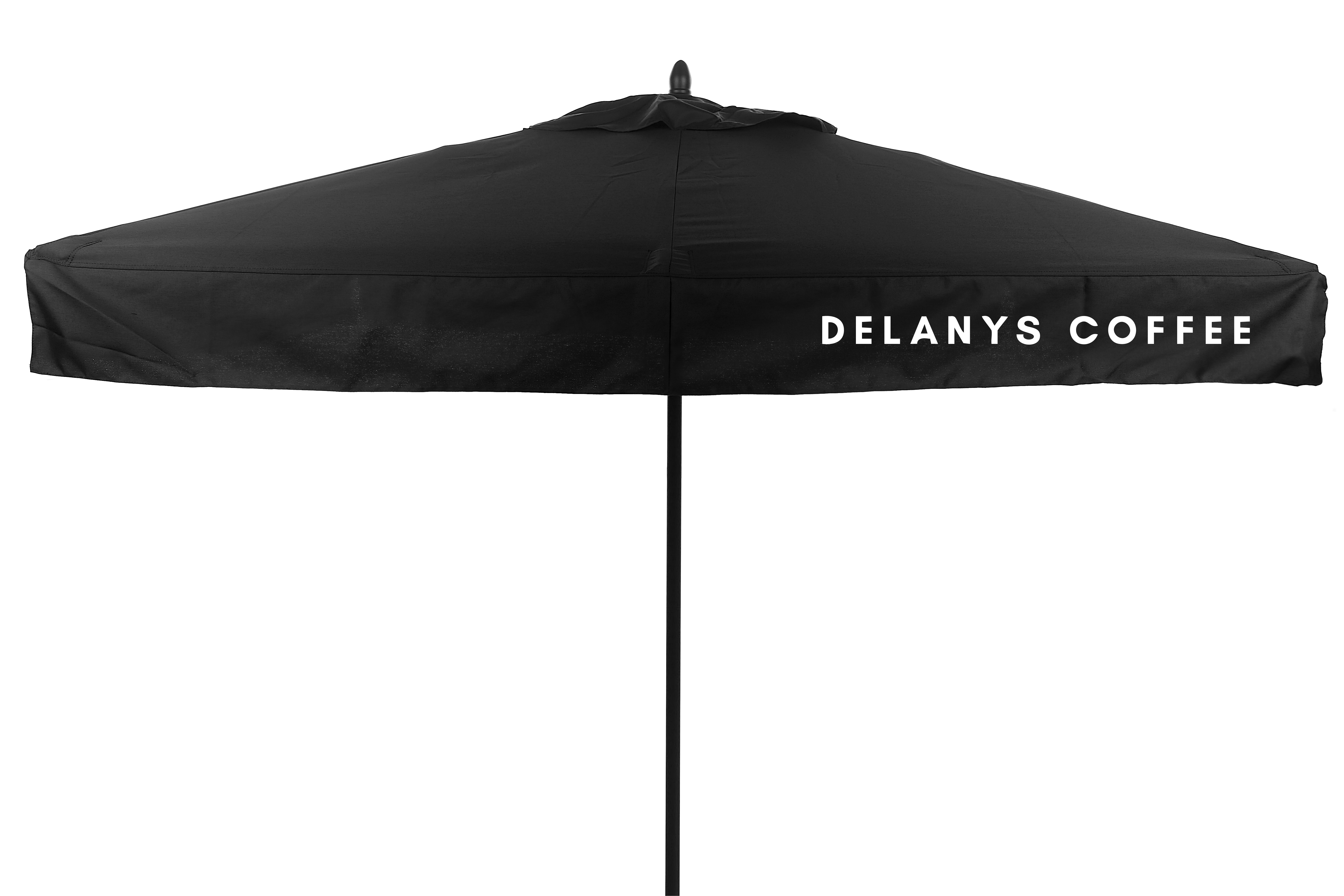 Restaurant Fiberglass Patio Umbrella - 7 Foot x 7 Foot Square With Valances