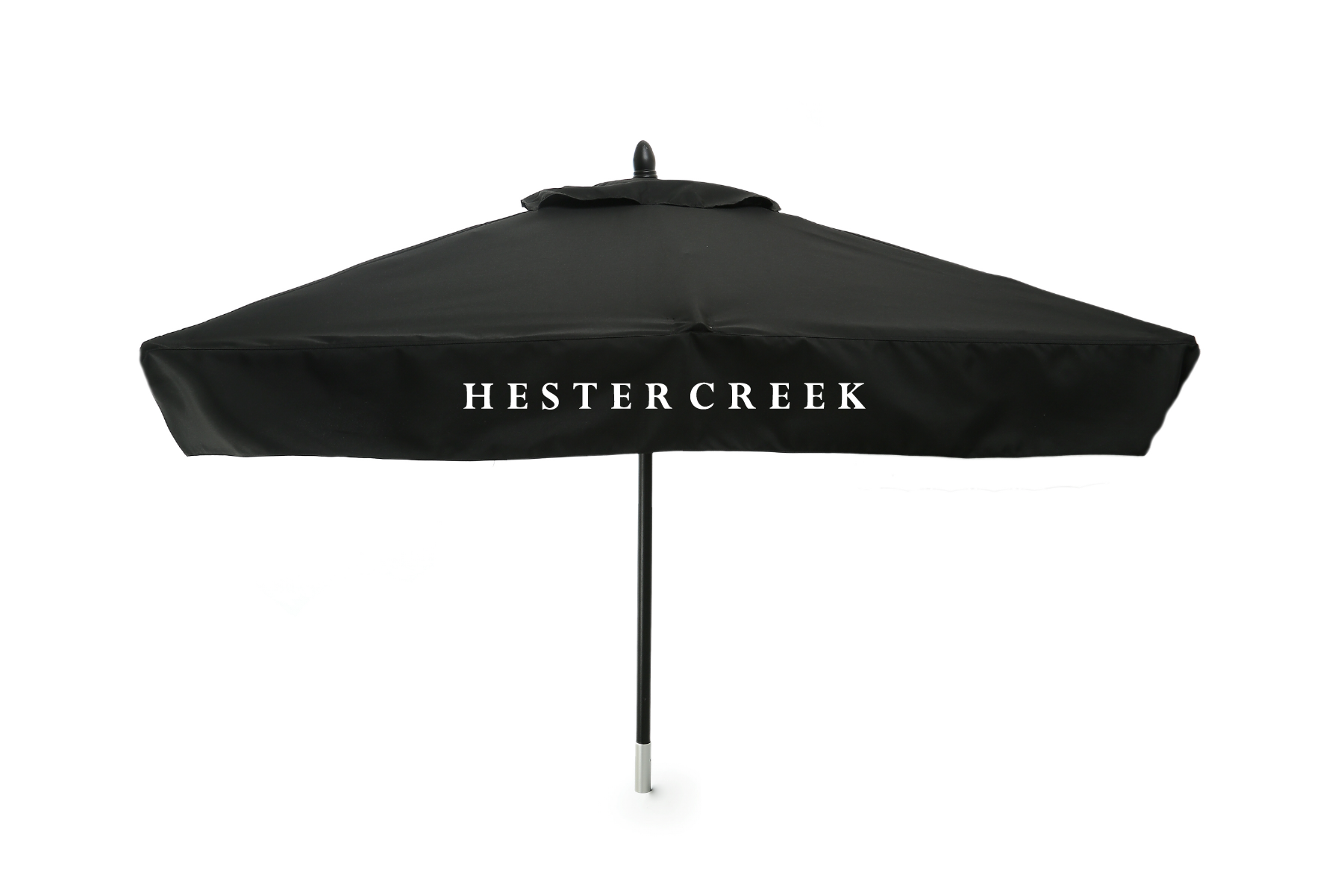 Restaurant Fiberglass Square Patio Umbrella - 6 foot x 6 foot with valances