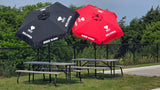 Promotional Fiberglass Patio Umbrella - 7 foot with Tilt and Valances