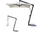 Restaurant Fiberglass Offset Patio Umbrella - 10 foot x 10 foot Square and 10 foot x 13 foot Rectangle